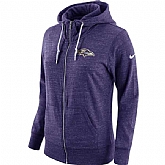 Women's Nike Ravens Fresh Logo Purple Full Zip Hoodie,baseball caps,new era cap wholesale,wholesale hats